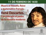 Muere el filósofo René Descartes 11 / Feb / 1650