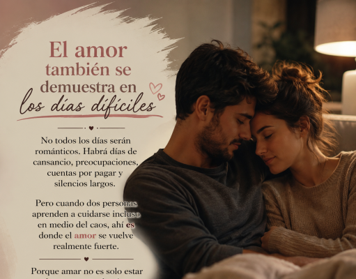 El amor también se demuestra en los días difíciles
